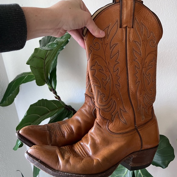 Justin Boots Tan Butterscotch 13” 1636 Cowboy Boots size 9 - Picture 2 of 12